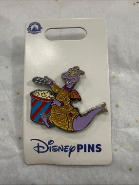 Disney Figment Pin with Popcorn Bucket - Purple, Gold & Red